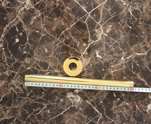 Ceiling Mounted Gold Shower Arm Round Shape Brass Shower Head Holder