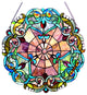 EMILIA Tiffany-glass Victorian Window Panel 20inches
