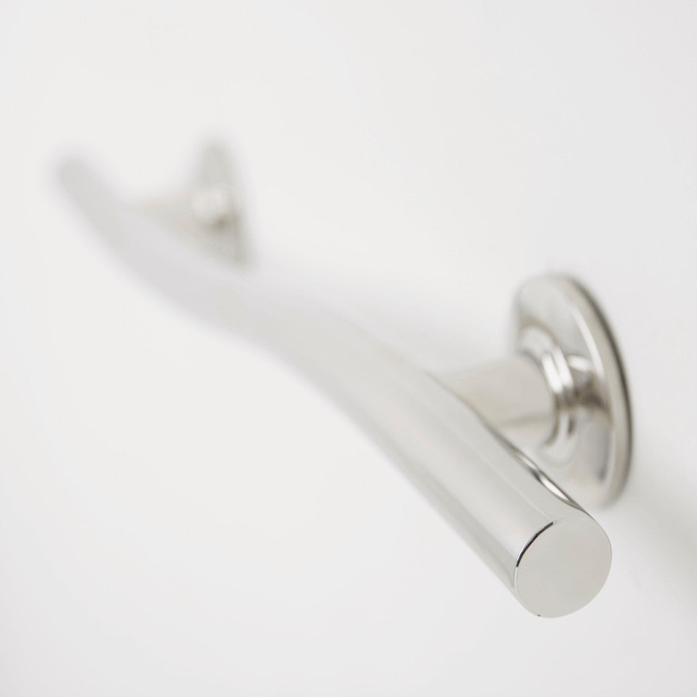 Wave Design Shower Grab Bar, Polished Stainless, 24"