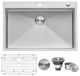 Ruvati RVH8005 33 x 22 Drop-in Tight Radius 16 Gauge Topmount Kitchen Sink
