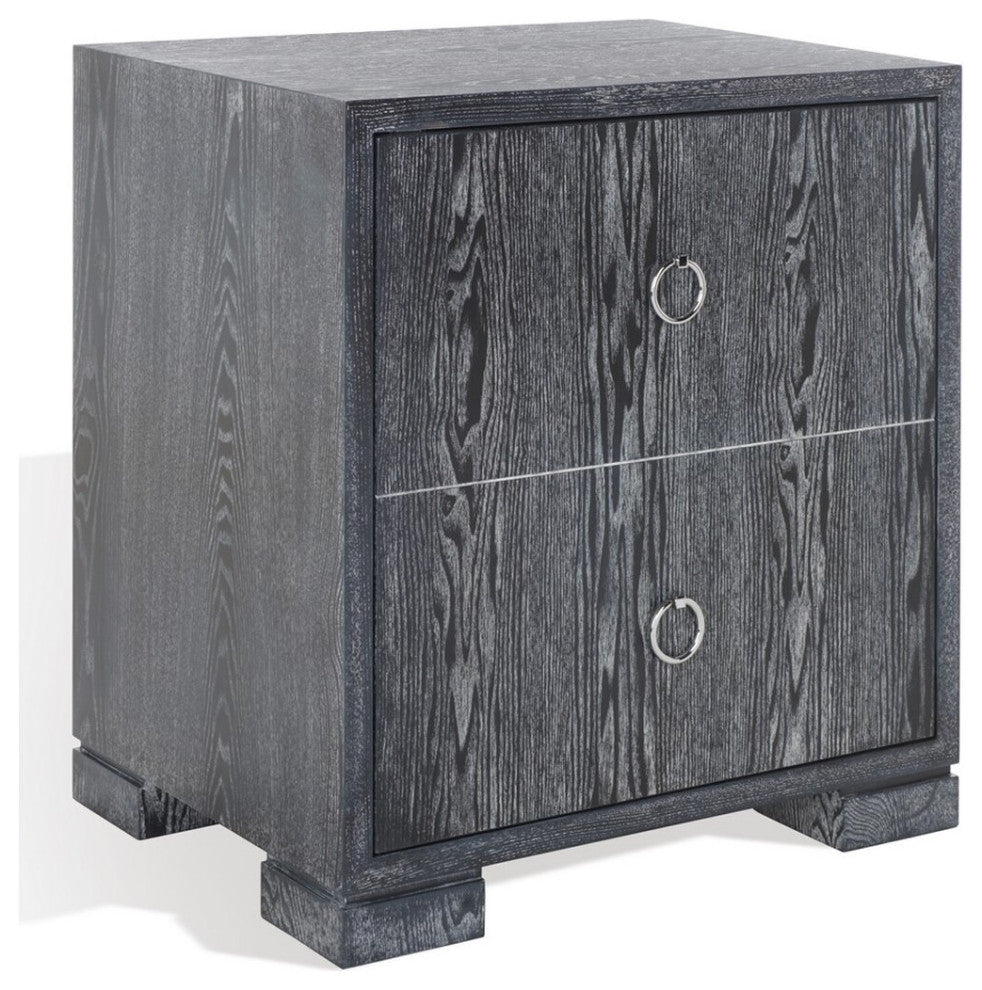 Safavieh Couture Laila Lacquer Chest Black Cerused Oak
