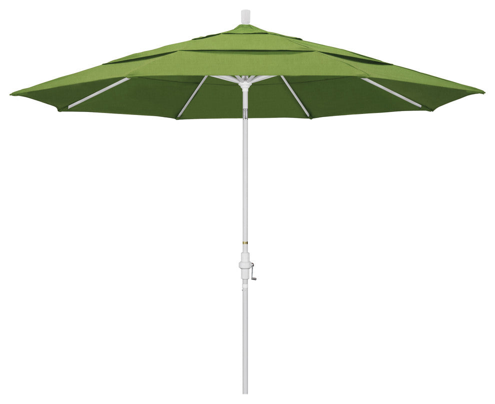 11' Aluminum Umbrella Collar Tilt Matted White, Spectrum Cilantro