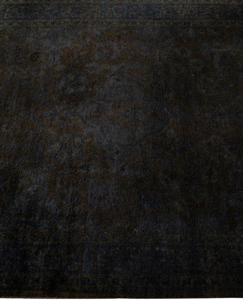 Overdyed One-of-a-Kind Hand-Knotted Area Rug Gray, 2' 6" x 10' 2"