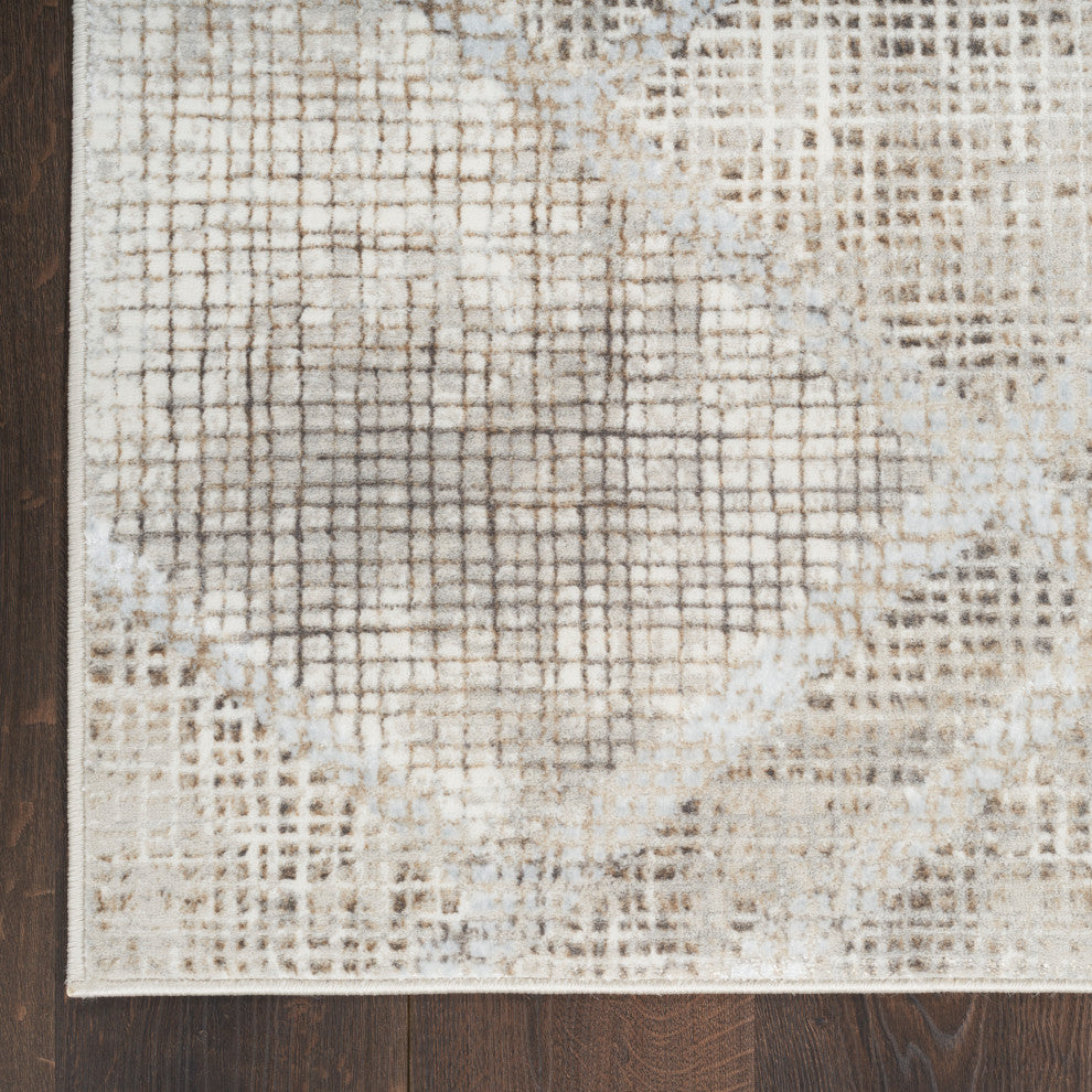 Nourison  Iliana 3'11"x5'11" Gray Modern Indoor Area Rug