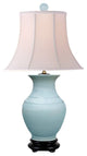 Beautiful Jade Color Porcelain Vase Table Lamp 28"
