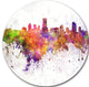 Milwaukee Skyline, Cityscape Round Wall Art, 11"