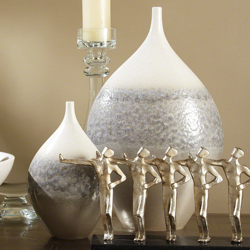 Cream Rises Vase, Wide, Large