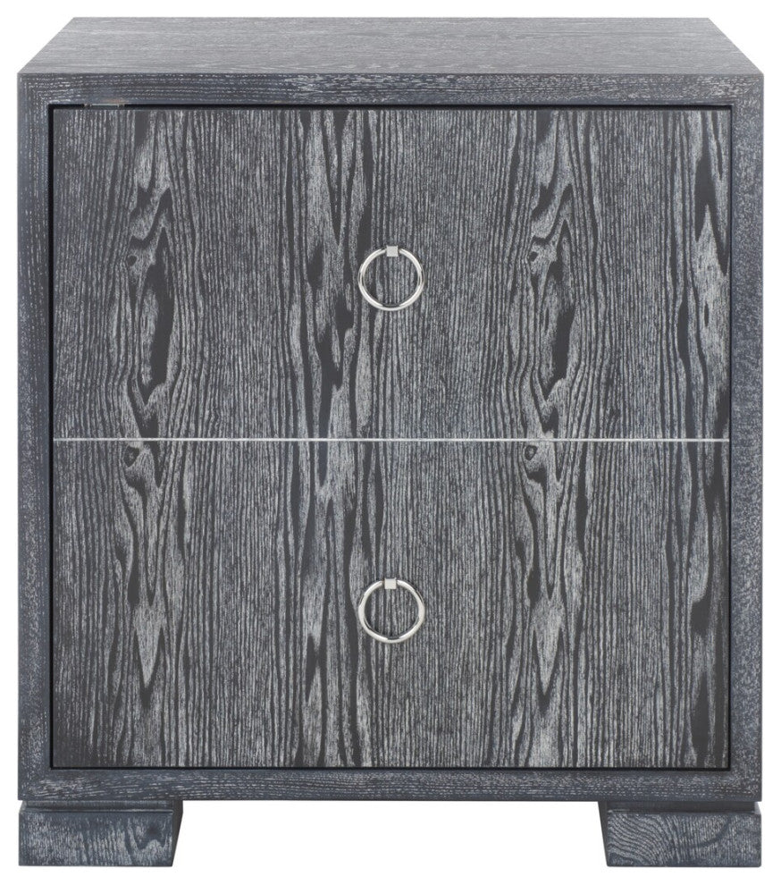 Safavieh Couture Laila Lacquer Chest Black Cerused Oak