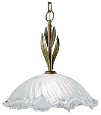 Linda 559 Pendant, Grit Amber, Rust Brown and Green