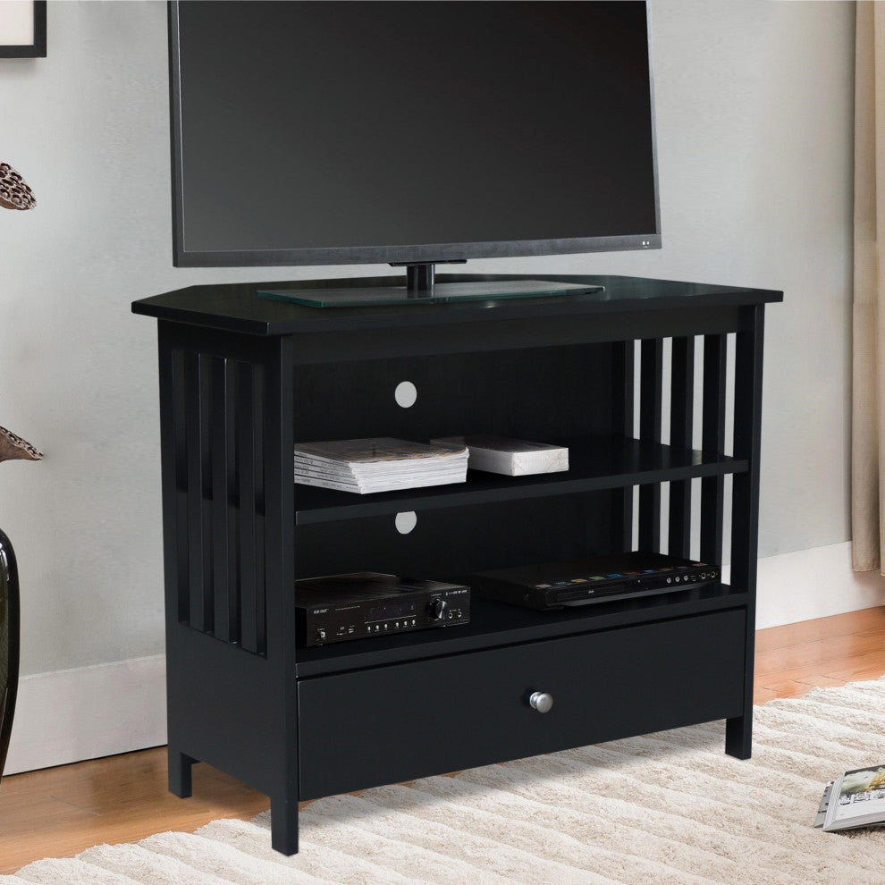 Mission Corner Entertainment / TV Stand, Black