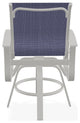 Belle Isle Sling Balcony Height Outdoor Swivel Chair, Breeze/Snow