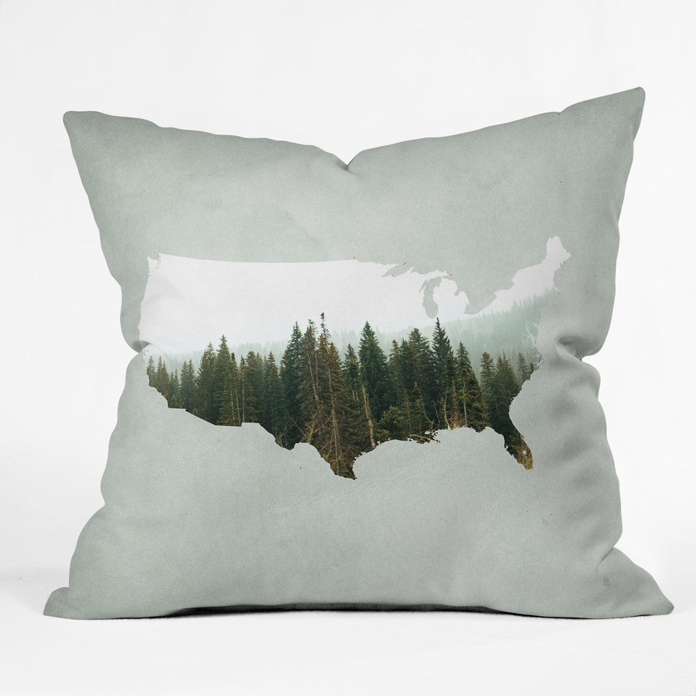 Chelsea Victoria American Landscape Throw Pillow, 26"x26"