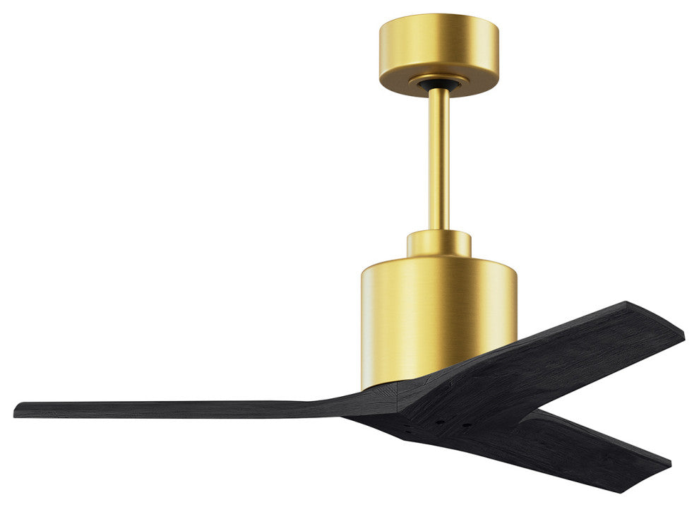 Mollywood  42" Ceiling Fan, Brushed Brass/Matte Black, 42