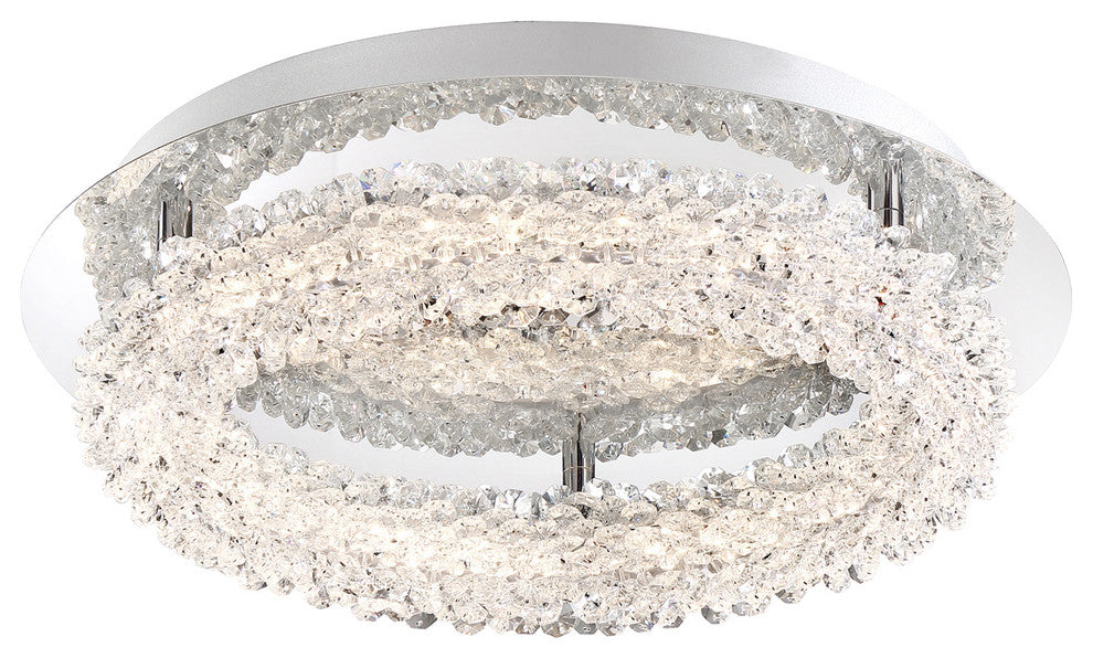Sassi 1-Light Flush Mount, Chrome