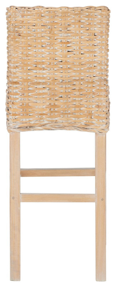 Safavieh Tobie Rattan Bar Stool, White Washed