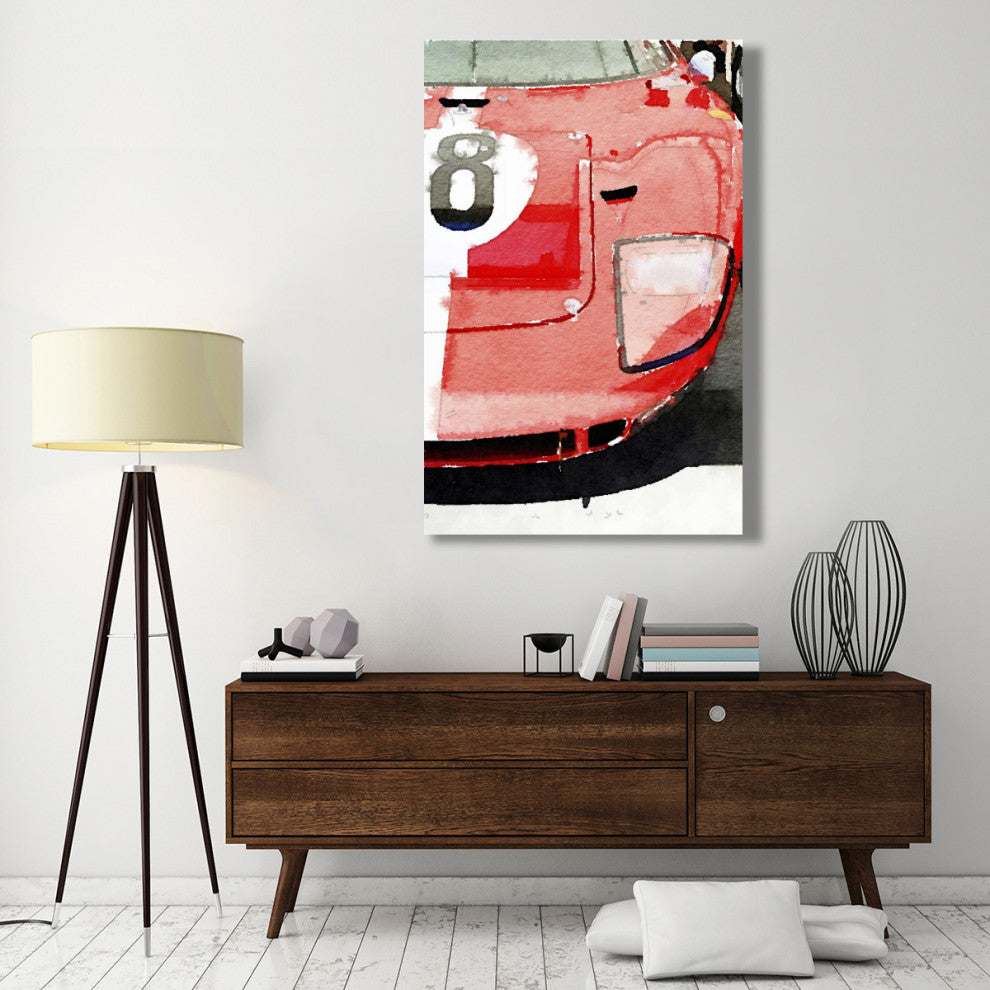 "1964 Ford GT40 Front Detail Watercolor" Fine Art Print
