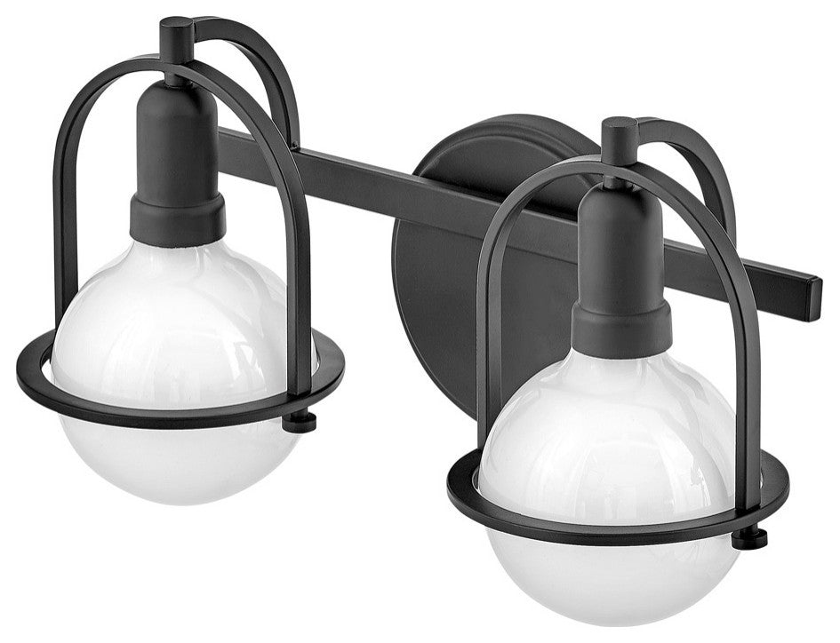 Hinkley Somerset Small Two Light Vanity, Black