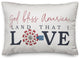 God Bless America Land That I Love 14x20 Throw Pillow