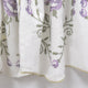Rose Embroidery Window Curtain Valance, Lilac, 19" X 60"