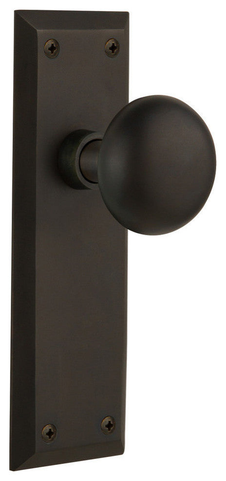 Double New York Plate With New York Knob, Oil-Rubbed Bronze