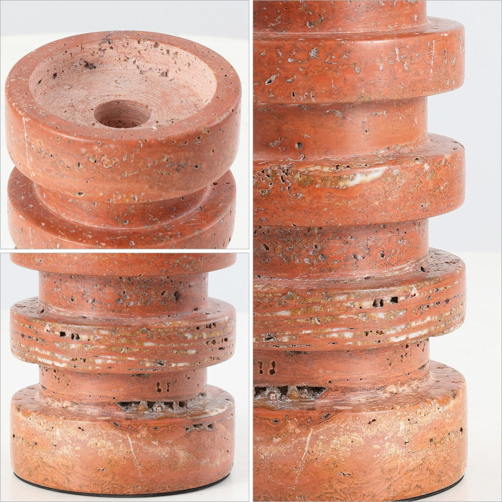 Safavieh Capri Candle Holder, Set of 2, Orange/Rust