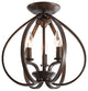 Mabel 3-light Contemporary Flush Mount Chandelier Bronze
