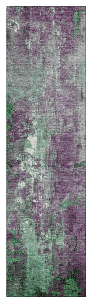 Machine Washable Indoor/Outdoor Chantille ACN1870 Emerald 2'3" x 7'6" Runner Rug