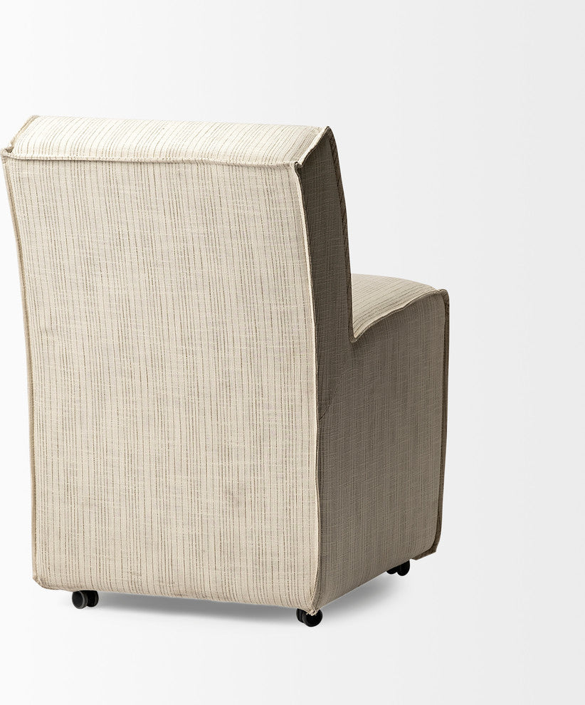 Damon Fully Upholstered Dining Chair, Set of 2, Cream