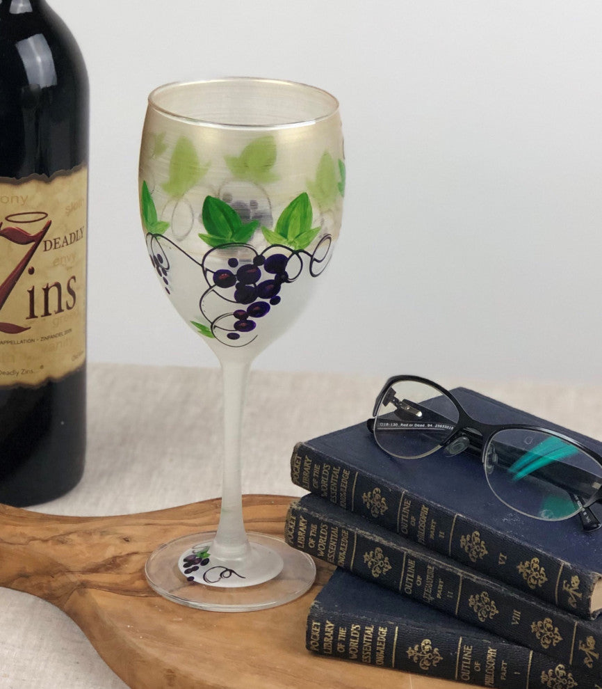 Grapes 'n Vines Wine Glasses, Set of 2