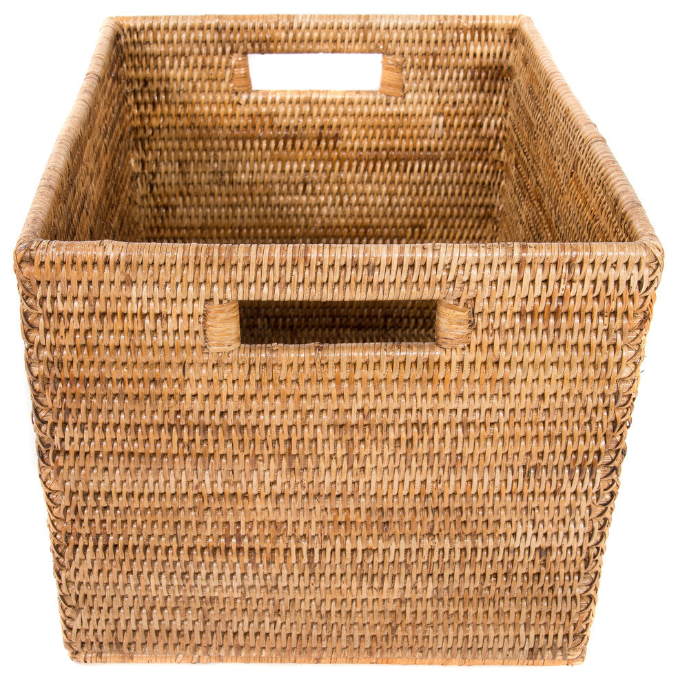 Artifacts Rattan Storage Box Letter File Organizer, Honey Brown