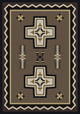 Saint Cross Rug, Brown, 5'x8', Rectangle