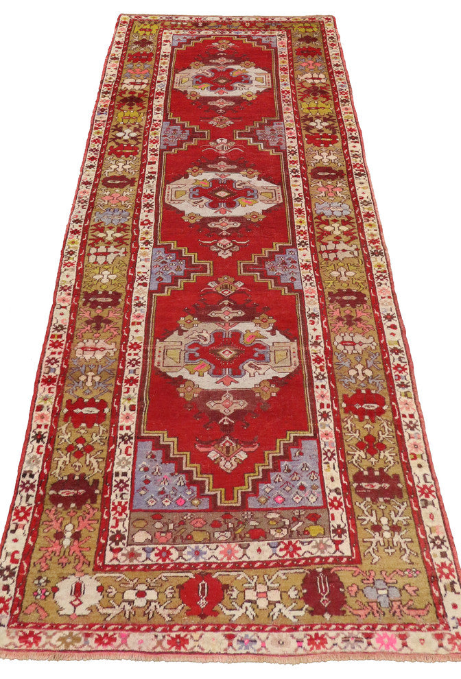 Vintage Turkish Oushak Runner, 03'07 X 10'07
