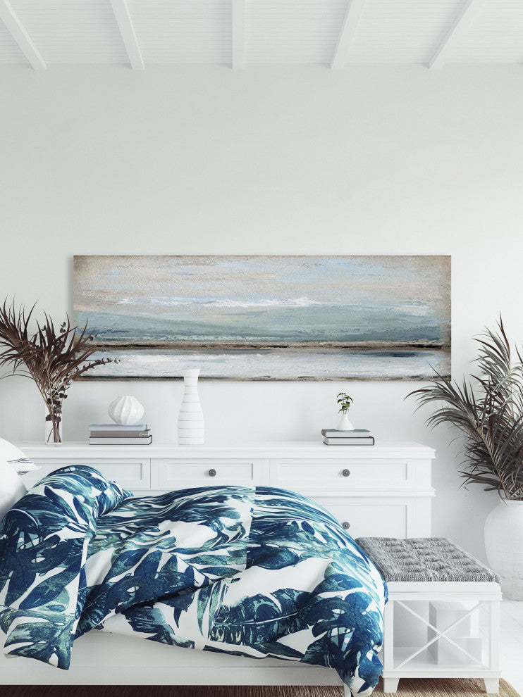 "Rolling Waves" Painting Print on Wrapped Canvas, 15x5