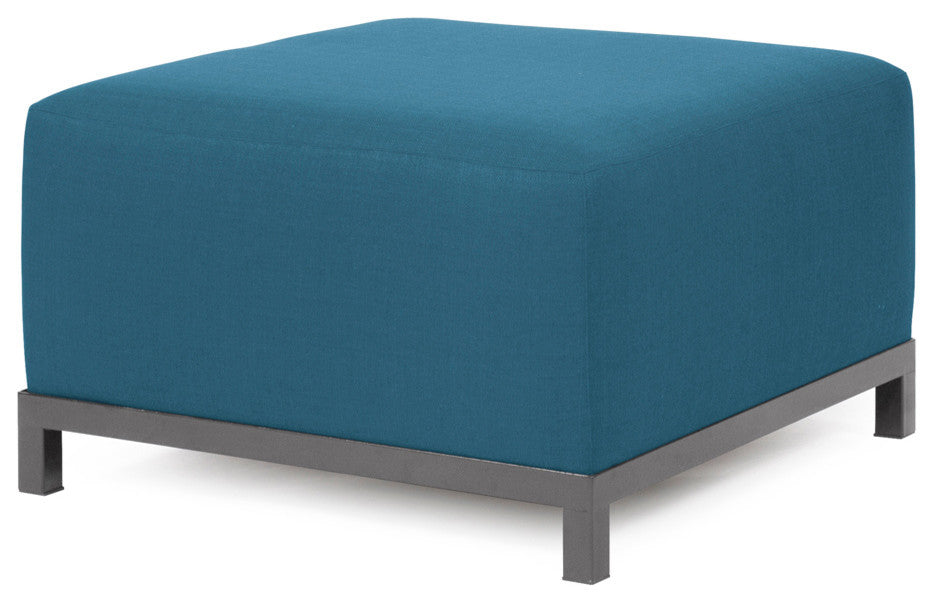 Seascape Axis Ottoman Slipcover, Turquoise