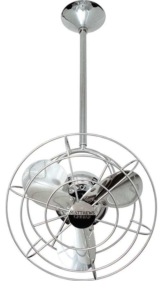 Bianca 13" Oudoor Fan , Polished Chrome, Metal Blades