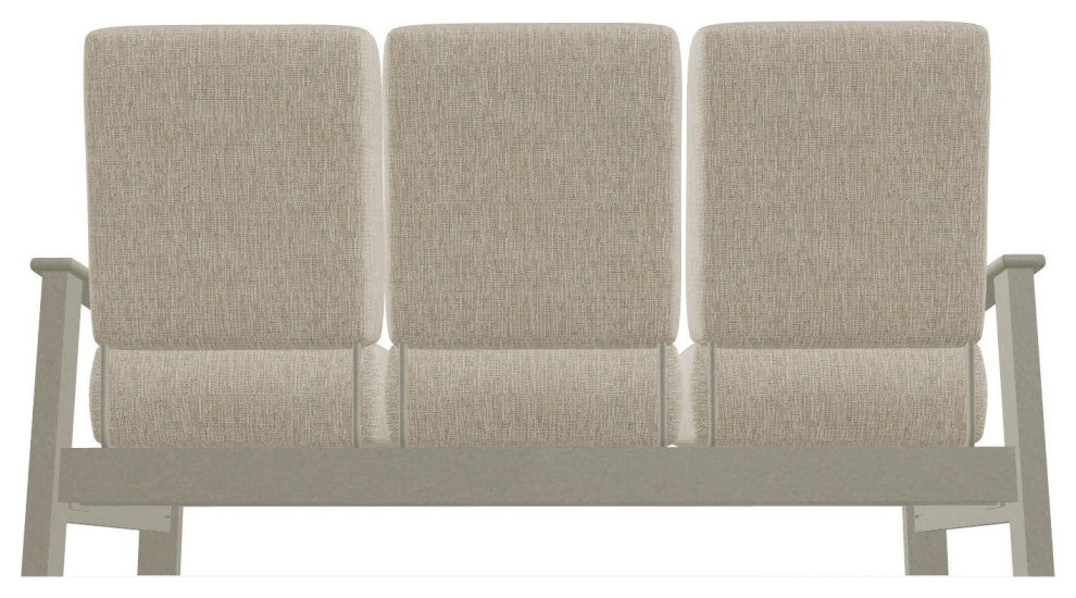 Leeward Deep Seat 3-Seat Outdoor Sofa, Grasscloth Dune/Storm