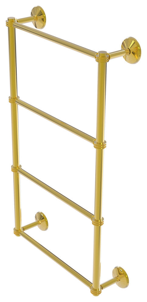 Monte Carlo 4 Tier 36" Ladder Towel Bar with Dotted Detail, Polished Brass