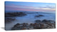 "Long Exposure At Sunset Over Rocks" Modern Beach Wall Art, 32"x16"