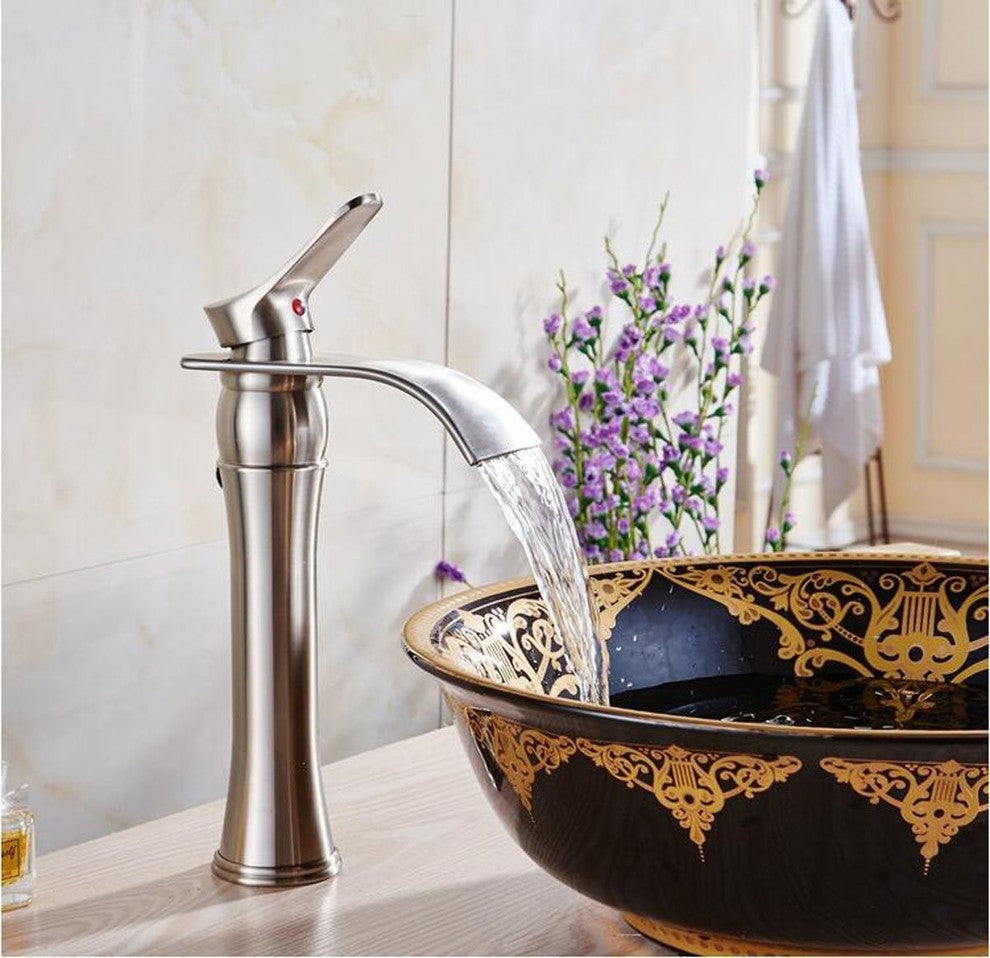 Valladolid Waterfall Bathroom Sink Faucet With Drain