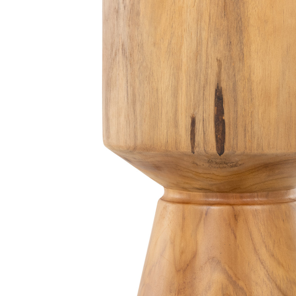 Jovie Outdoor End Table-Natural Teak