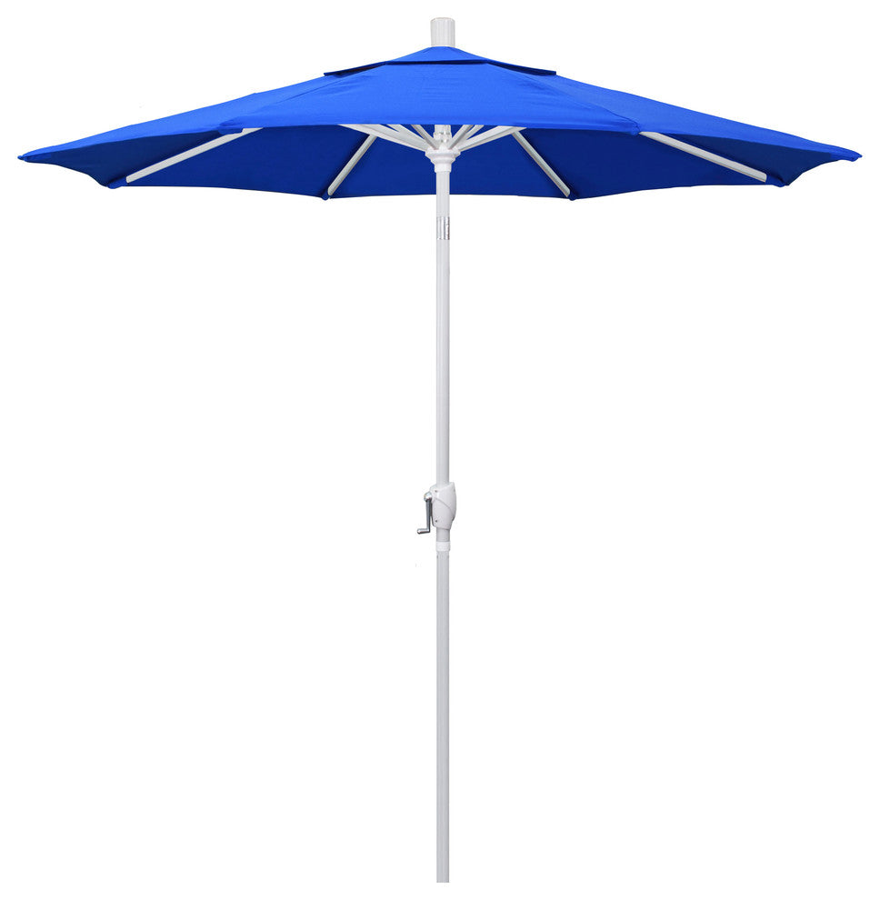 7.5' Aluminum Umbrella Push Tilt, Sunbrella, Pacific Blue