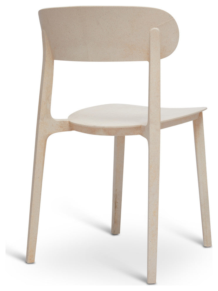 Metro Spencer Eco-Friendly Outdoor Stacking Chair, Set of 4 Beige