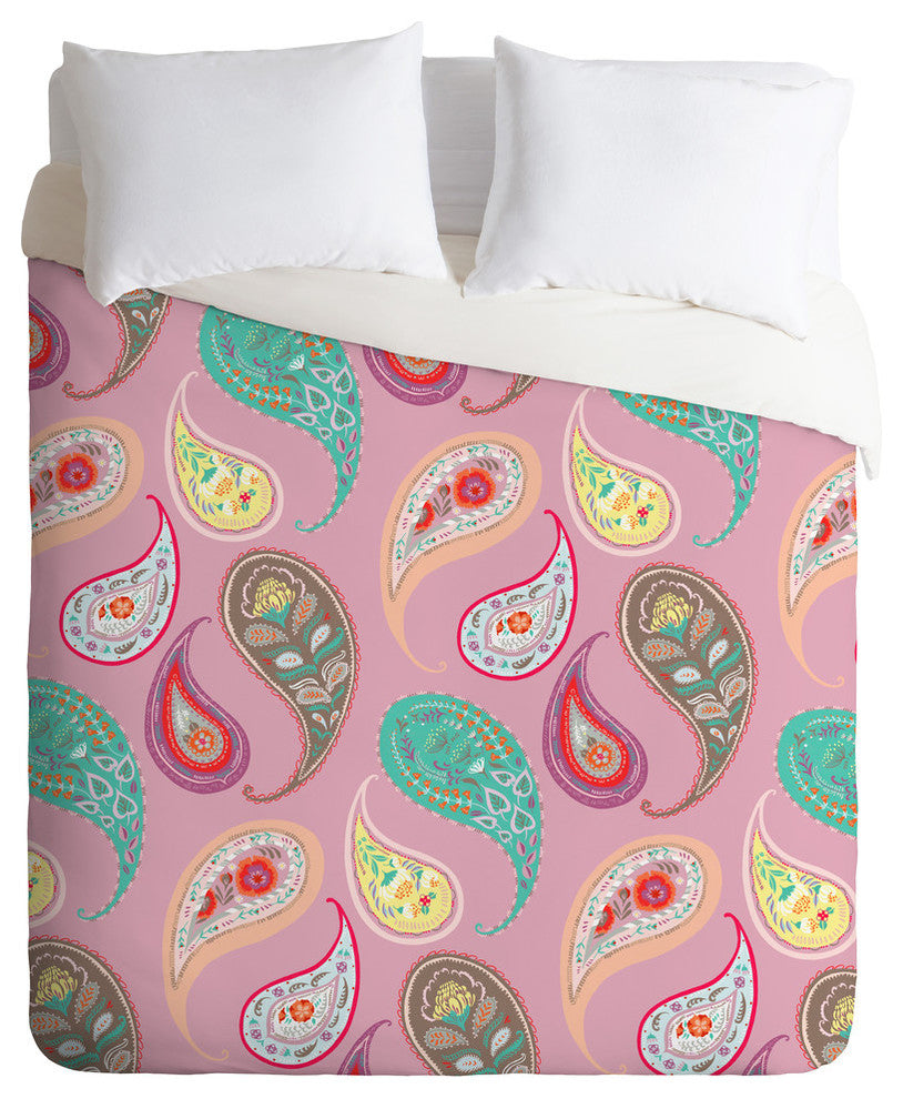 Deny Designs Pimlada Phuapradit Pastel Paisleys Duvet Cover-Lightweight