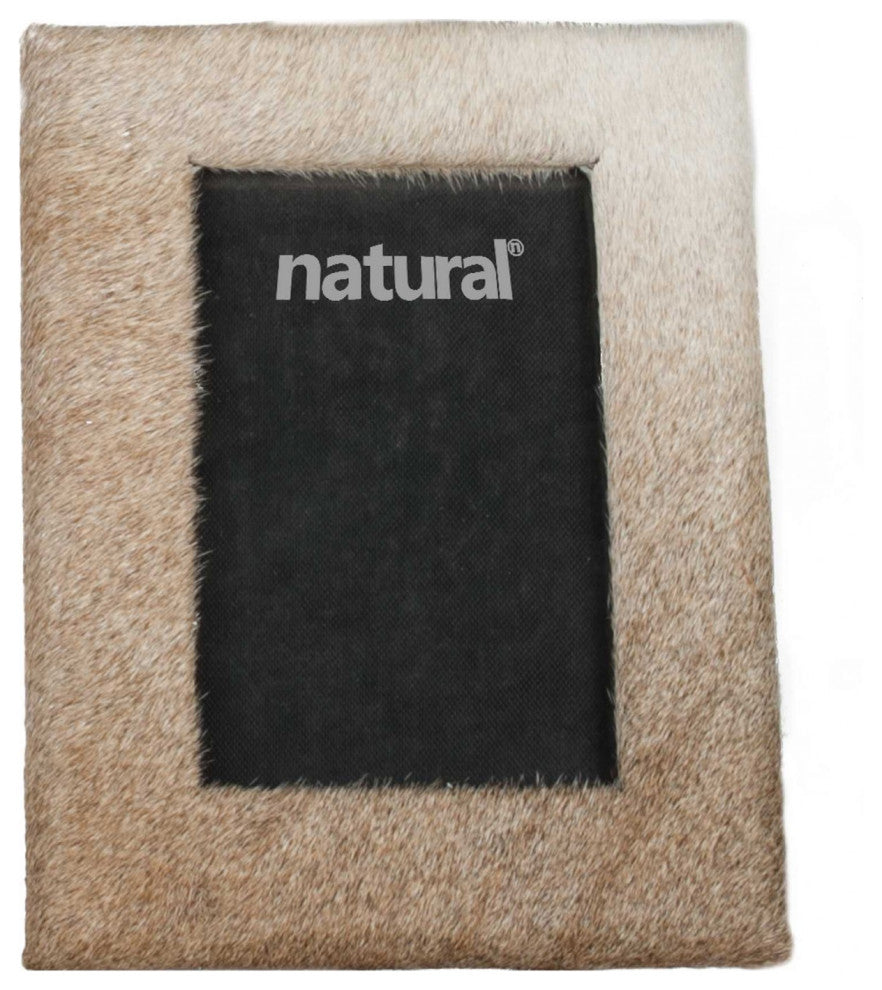 HomeRoots 11" x 13" Natural Cowhide 8" x 10" Picture Frame