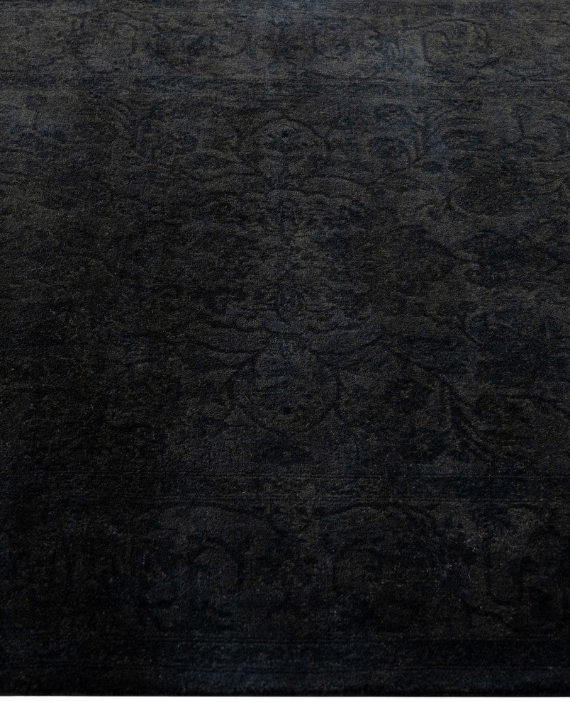 Overdyed One-of-a-Kind Hand-Knotted Area Rug Black, 3' 2" x 5' 4"