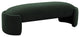Toledo Forest Green Velvet Bench