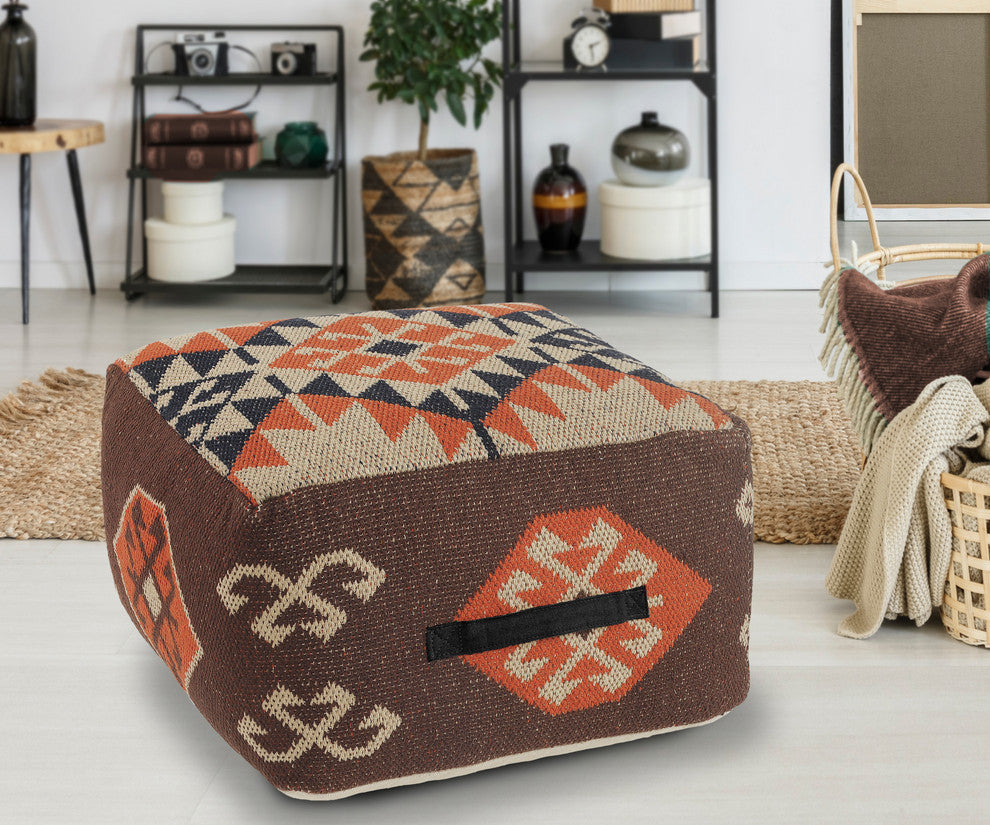 Multicolored Southwestern Pouf