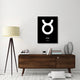 "Taurus Zodiac Sign White" Fine Art Print