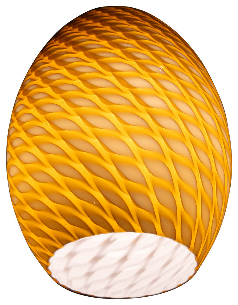 Firebird Brandy Pendant Glass Shade, Amber Firebird