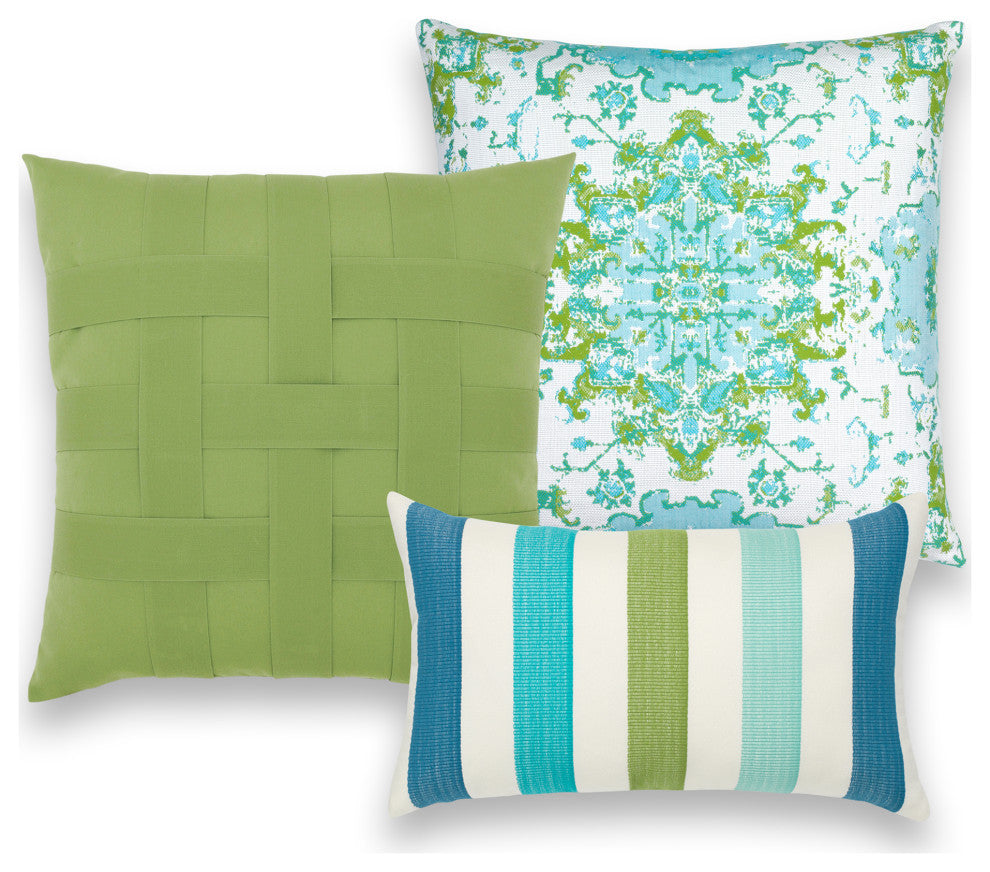 Rhodes Stripe Lumbar Indoor/Outdoor Performance Pillow, 12"x20"